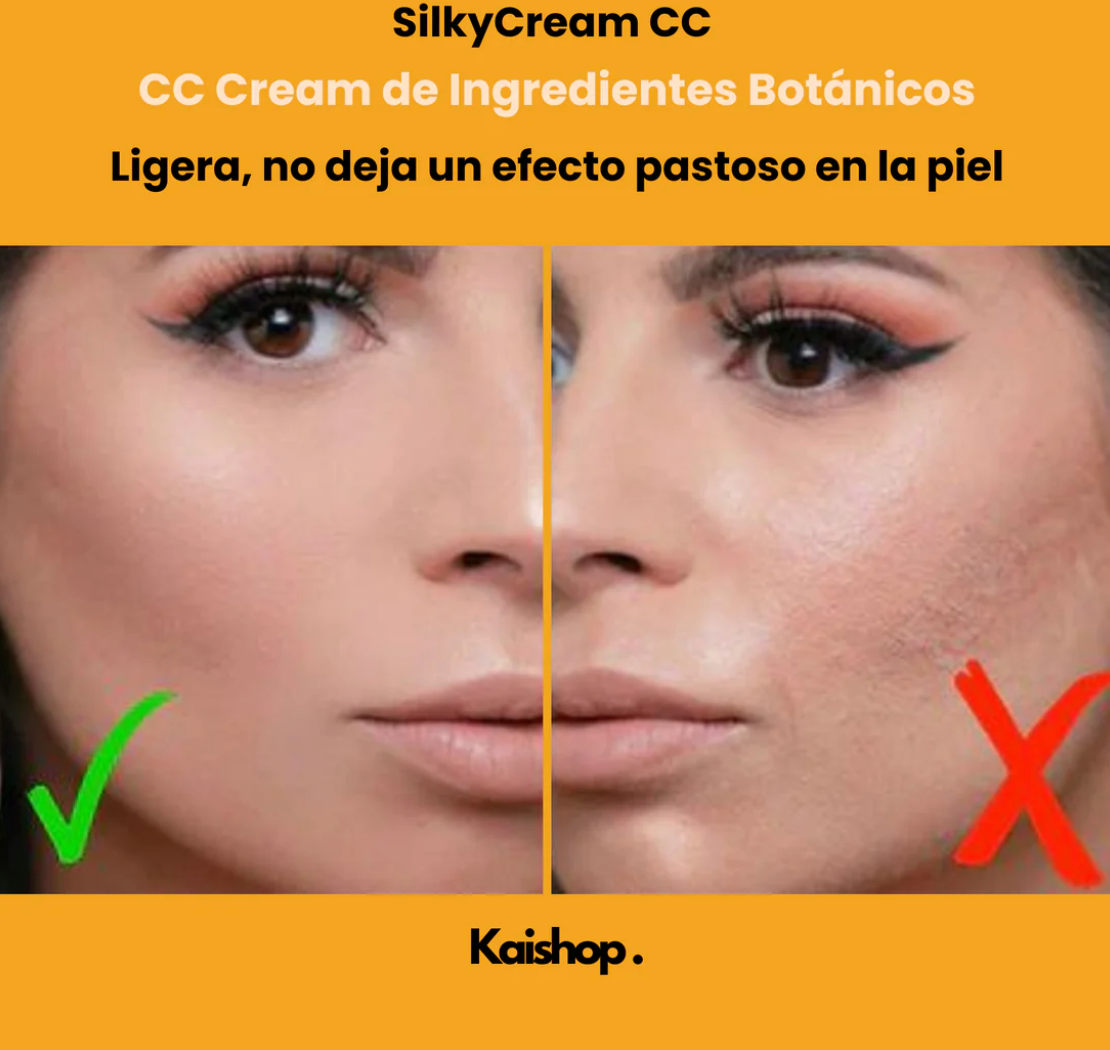 1+1 GRATIS - Base de maquillaje SilkyCream CC + Brocha de Regalo